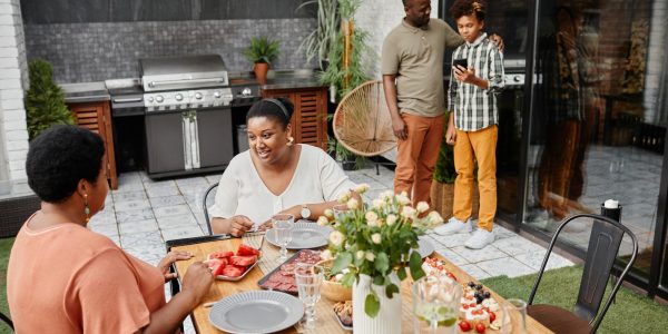 Family Dining Outdoors